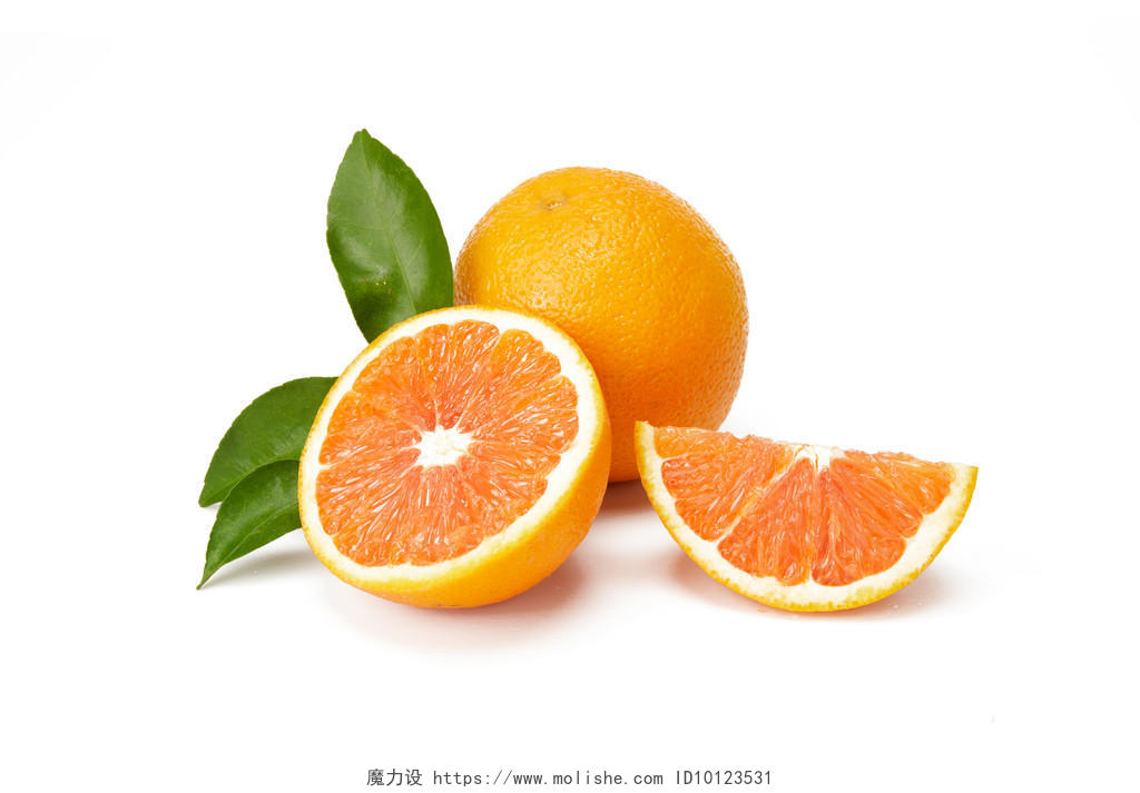 极简清新水果橙子美食背景图片
